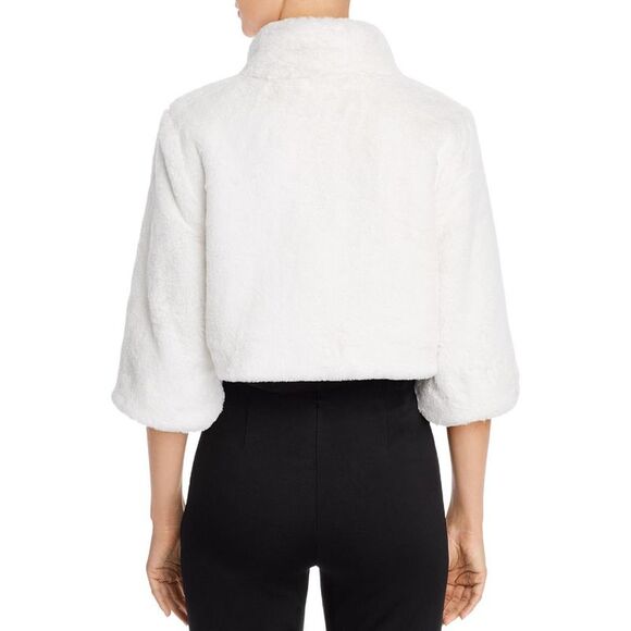 Laundry by Shelli Segal Women's Short Faux Fur Open Front Shrug NWT - Picture 2 of 3
